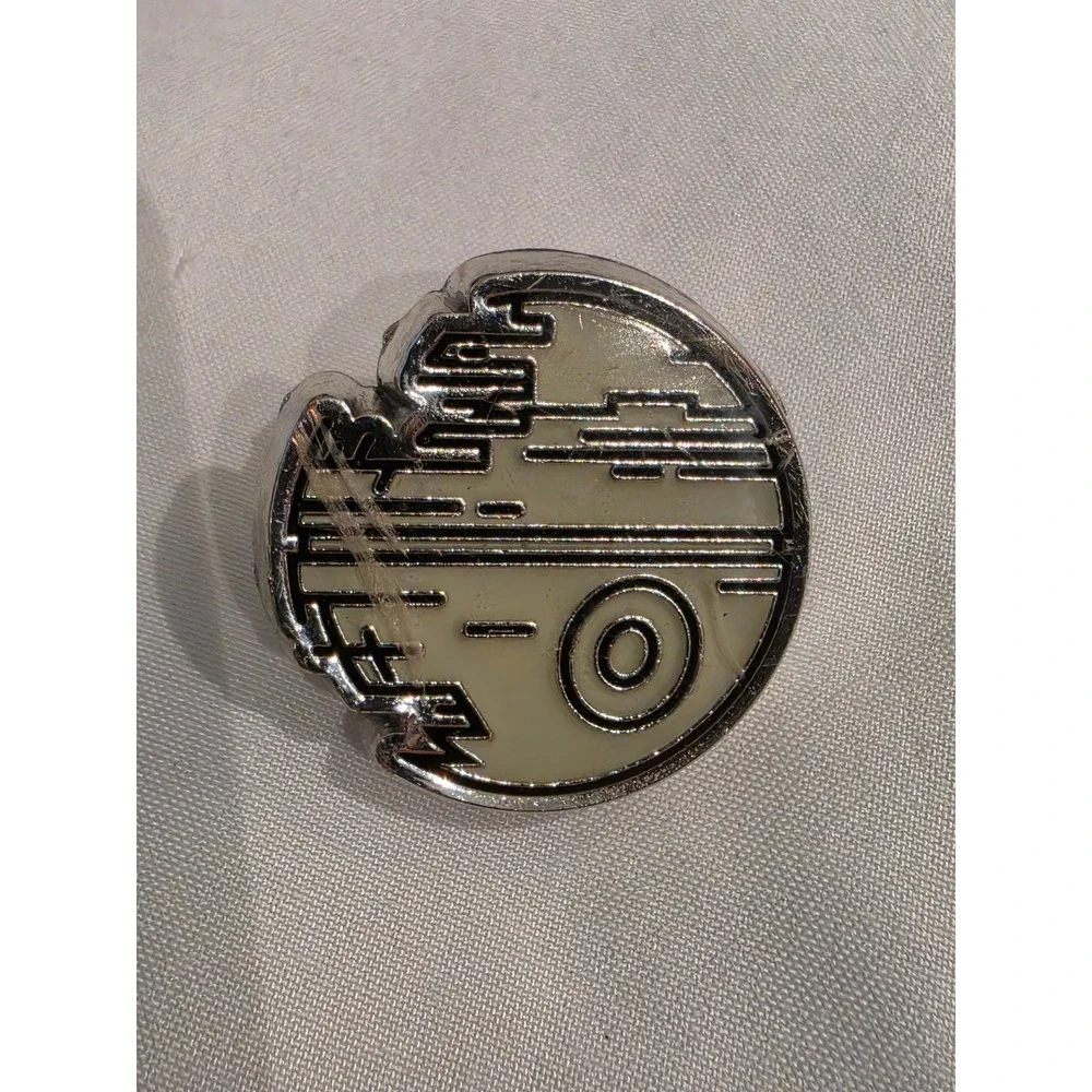 Star Wars Death Star Jibbitz Shoe Charm Lucasfilm Silver White Croc Accessory